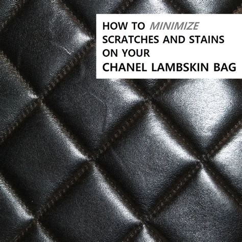 how to remove scratches from chanel bag|Chanel lambskin handbag scratches.